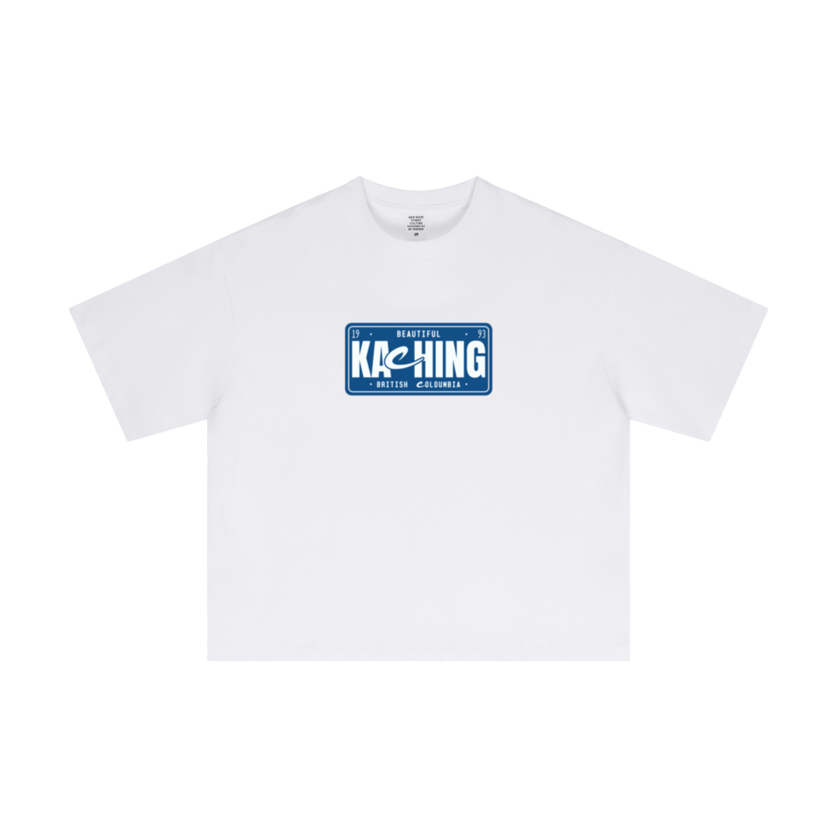 230GSM Men's Combed Cotton Plain Knit Boxy T-Shirt White