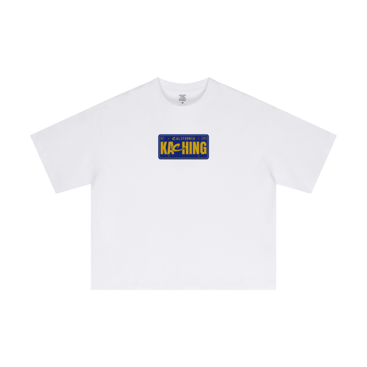 230GSM Men's Combed Cotton Plain Knit Boxy T-Shirt White