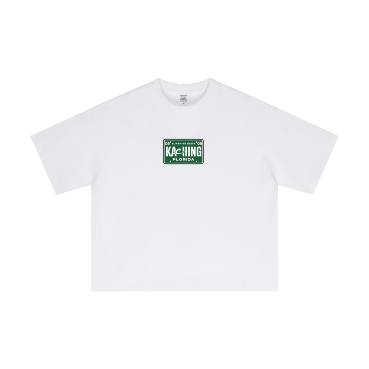 230GSM Men's Combed Cotton Plain Knit Boxy T-Shirt White