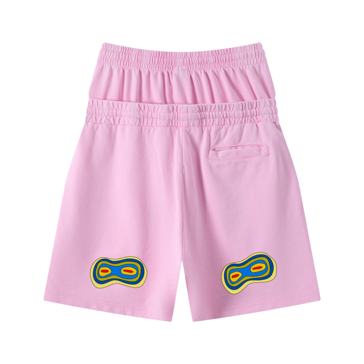 320GSM Heavyweight Cotton Slub Snow Wash Relaxed Fit Shorts Vintage Peach Pink