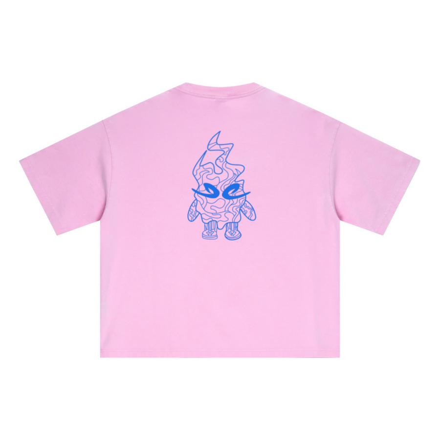 ZEMI Snow Wash Loose Tee (Blue Print)